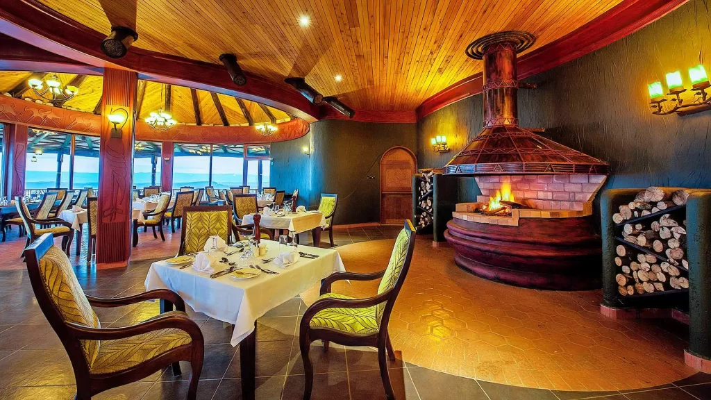 Inviting Interior of Lake Nakuru Sopa Lodge's Restaurant